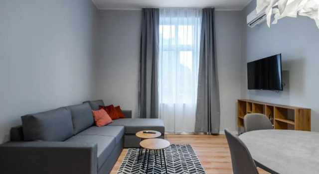 Апартаменты New Black & White - 2BDR Apartment with Balcony