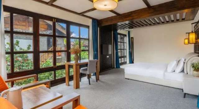 Люкс Haitang Bay Resort Pillow Mountain Xigu Snow Mountain View Garden Beauty Villa