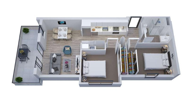 Апартаменты с 2 комнатами с балконом Manhattan Apartments - Notting Hill