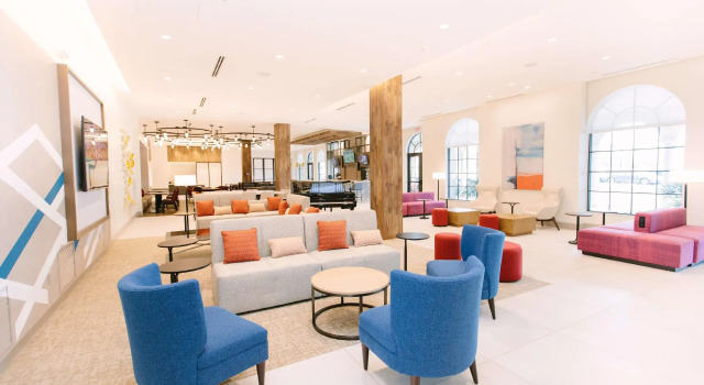Кровать в общем номере Hilton Garden Inn Winter Park, FL