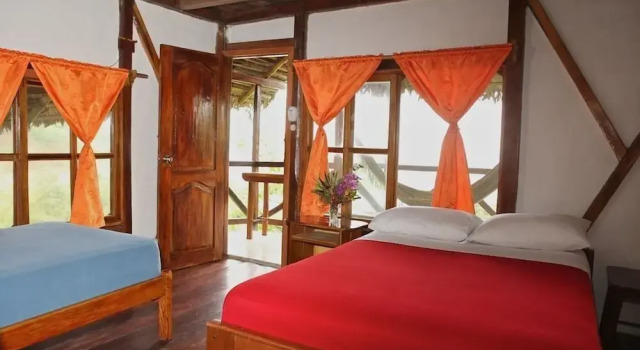 Komfort Doppel Zimmer mit Balkon und mit Meerblick Finca Punta Ayampe