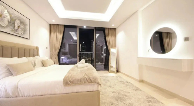 1 BR Burj Khalifa View Sterling East, Забронировать Апарт-отель Апарт-отели Эмирата Дубая, рядом с Деловой район Эмаар-Сквер, Апарт-отель