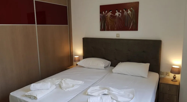 Коттедж Deluxe с 3 комнатами с балконом и с видом на море Angela Apartments