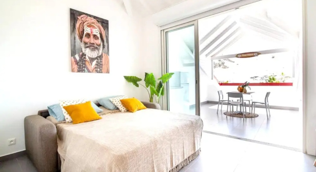 Studio in Cul-de-sac, With Wonderful Mountain View, Shared Pool and Furnished Terrace, Book Villa Cul de Sac Saint Martin