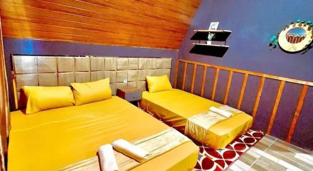 Standardní Dvoulůžkový s manželskou postelí Rodinný pokoj a výhledem do zahrady Dsvarga Glamping