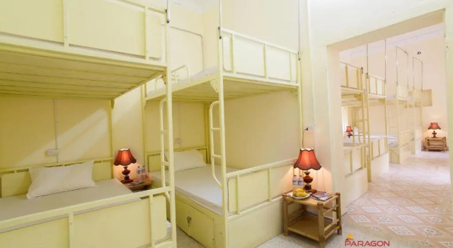 Кровать в общем номере Hoa lu Eco Homestay