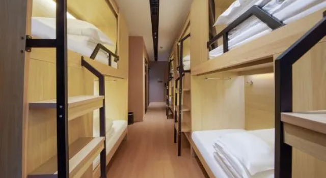 Кровать в общем номере (женский номер) Dengba Inn-Shanghai New World Plaza Branch