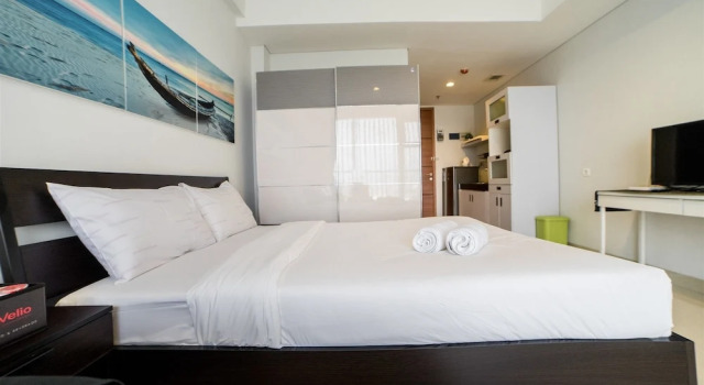 Mountain View Studio @ Dago Suites Apartment with Balcony, Boek Appartement Hotels in Bandung met parkeren, in de buurt van Parahyangan Catholic University, Parkeren
