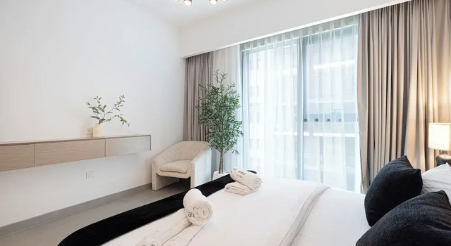 Апартаменты Aya- Stylish 1BR Stay NadAlSheba 34
