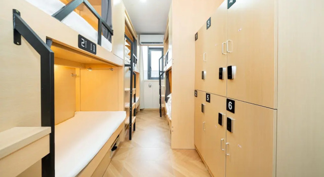 Кровать в общем номере Dunbar Inn Zhenbein Road
