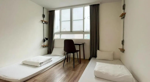 Кровать в общем номере Light Hostel