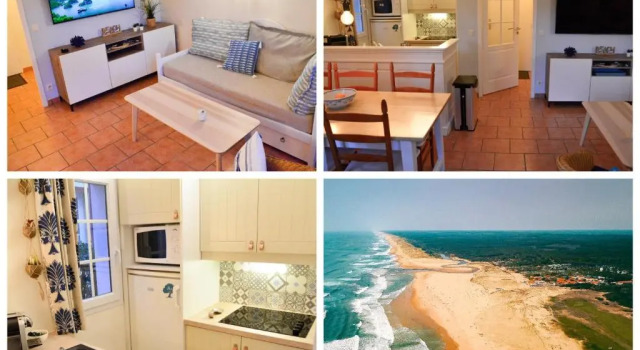 Коттедж с 2 комнатами Cottage 40 **** Beach Golf Surf à pieds