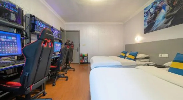 Кровать в общем номере Shanghai Haishang Collection Hotel