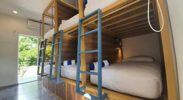 Кровать в общем номере Viajero Sayulita Hostel