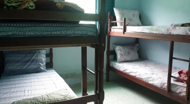 Кровать в общем номере Hostel Kijô