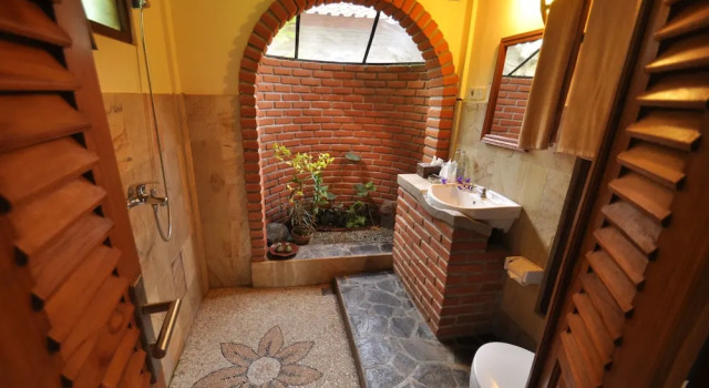 Вилла с видом на горы Puri Lumbung Cottages Restaurant & Spa Munduk