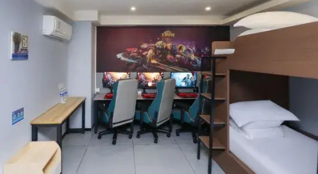 Кровать в общем номере Nanjing Qiushui Lanting Hotel (Jiangning District People's Court Dongshan Subway Station Store)