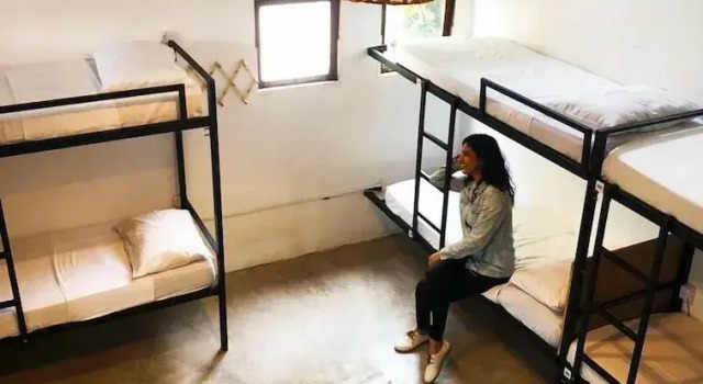 Кровать в общем номере Santo Hostel