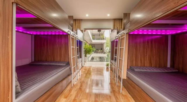 Кровать в общем номере Tam Coc Sunshine Homestay
