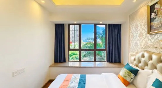 Люкс с 2 комнатами с видом на город Yihai blue sky apartment (Lingshui Coral Sea store)
