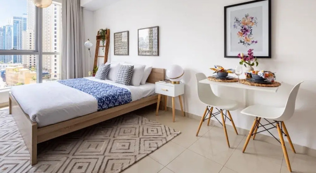 Dazzling & Artistic Studio Apartment In Dubai Marina, Забронировать Апартаменты/квартира Апартаменты Эмирата Дубая, рядом с Dubai Marina Yacht Club, Апартаменты/квартира