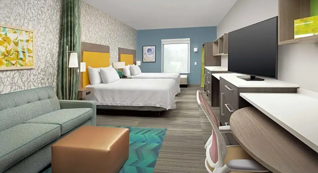 Четырёхместный студия люкс Accessible with Tub Home2 Suites By Hilton Phoenix Airport South