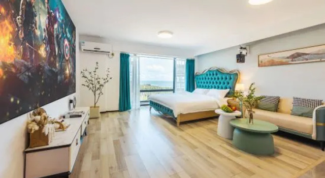 Семейный люкс с 2 комнатами с видом на море Three Sea Dogs Seaview Apartment (Changle International Airport Branch)