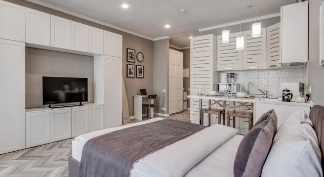 Апартаменты c 1 комнатой с балконом Business Apartments (Бизнесс Апартменс) на бульваре Ходынский 2