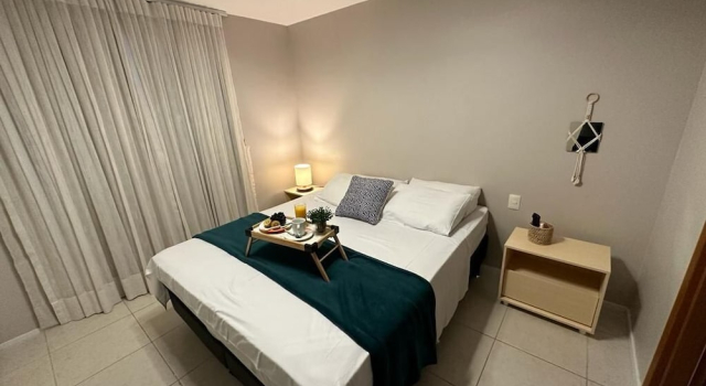 Апартаменты Comfort с балконом Porto Beach Conforto e Lazer a 200m do B Park