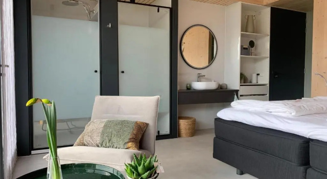 Двухместный номер Standard B&B Veluwemeer, jacuzzi, swim spa, sauna, steam bath and sandy beach
