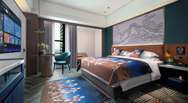 Двухместный семейный номер Standard с видом на город Elegant Hotel Guangzhou Pazhou Exhibition Center International Financial City