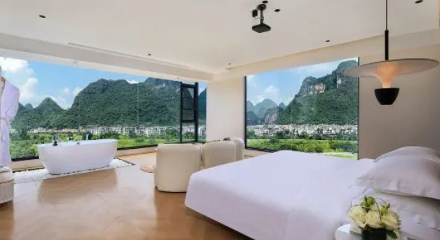Семейный люкс с видом на горы Yangshuo mu Jing shan yuan min su