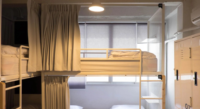 Кровать в общем номере Movylodge