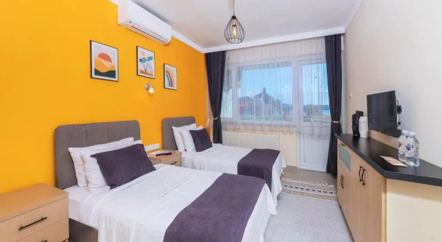Двухместный номер Standard с частичным видом на море KİRAZ BEACH OTEL
