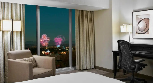 Двухместный номер с видом на Диснейленд Hilton Anaheim