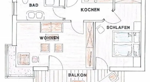Апартаменты c 1 комнатой Haus Gneuss
