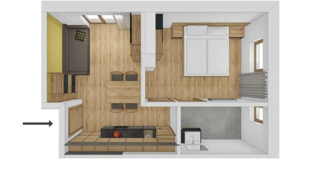 Апартаменты с балконом Appartement Förra