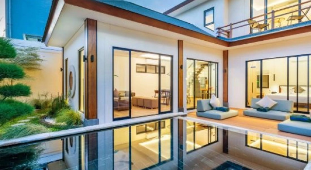 Oasis Residences Sanur – Family-Friendly 3-BR Villa with Private Pool & Garden, Rezervovat Vila Chaty v Bali, Chalupa