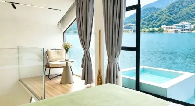 Люкс с видом на озеро Qiandao Lake M Coral Lake View Private Pool Homestay (Tea Garden)