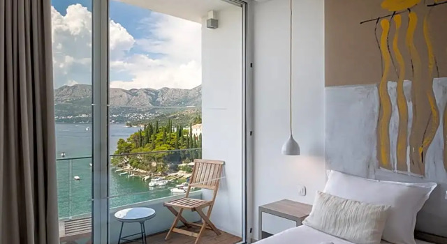 Номер Deluxe с балконом и с видом на море Hotel Cavtat