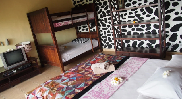 Семейный номер Standard с красивым видом из окна Waenis Sunset View Hotel and Restaurant, Amed, Bali