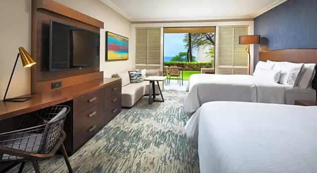 Четырёхместный номер Standard с частичным видом на океан The Westin Hapuna Beach Resort
