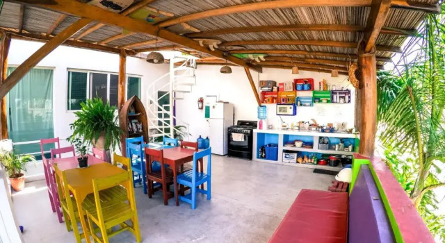 Кровать в общем номере Casa Daikiri