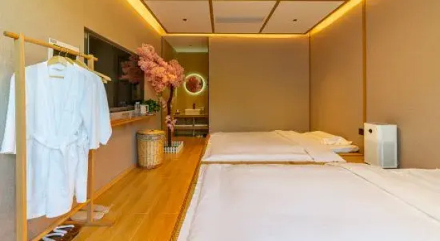 Кровать в общем номере Moan-Aosheng Meishu (Beijing Shidu Scenic Area)