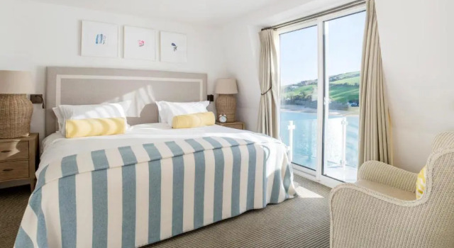 Standard dublă cameră cu balcon și cu vedere la râu Salcombe Harbour Hotel
