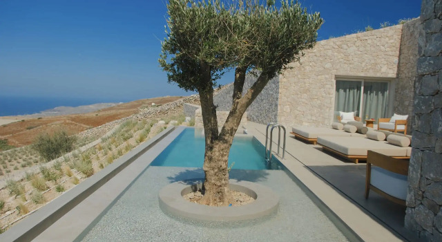 Вилла с 2 комнатами с видом на море VOUNO Santorini Private Villas - Opening 2026