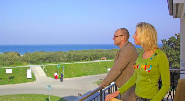 Двухместный номер Deluxe с балконом и с видом на море Pension Strandschloss Arielle
