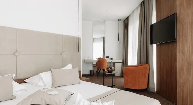 Двухместный номер Deluxe с балконом и с видом на море Hotel Olivier