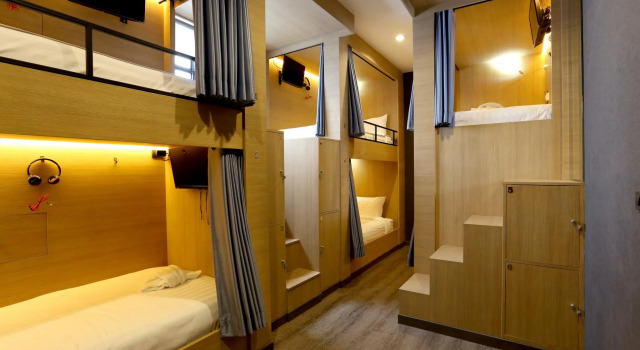 Кровать в общем номере The Printing House Poshtel