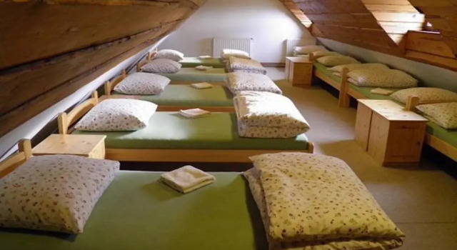 Кровать в общем номере Dvůr Olšiny -Hotel and Horse-riding